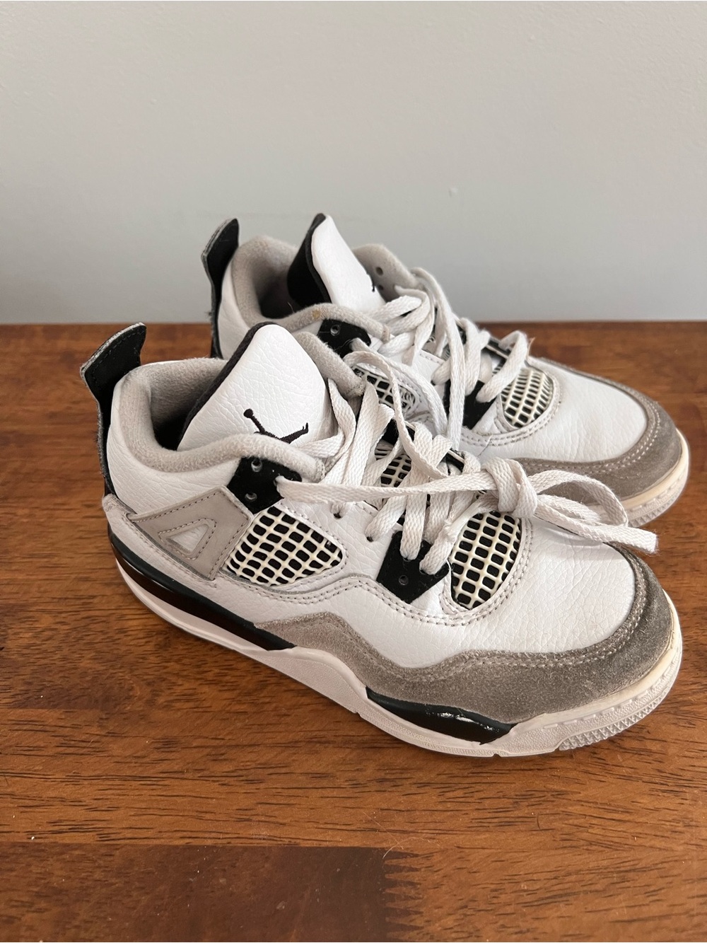 Jordan Kids' White, Gray and Black Retro Sneaker